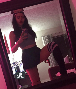 knee high socks. sexy woman