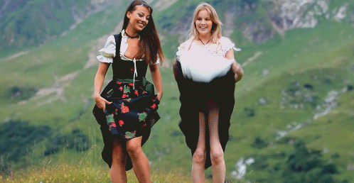 in Dirndl