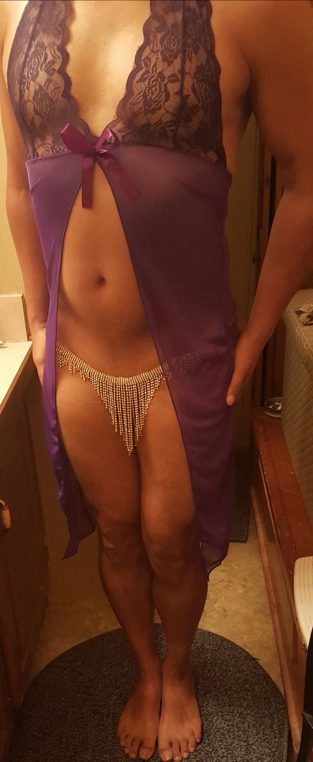My New Gold Panties and  Sexy Nightie