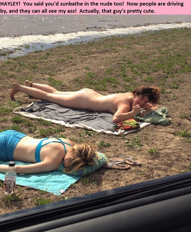 sun bathe nude