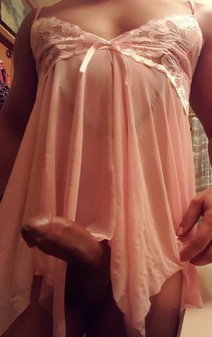 Pink Nightie, Hard Cock