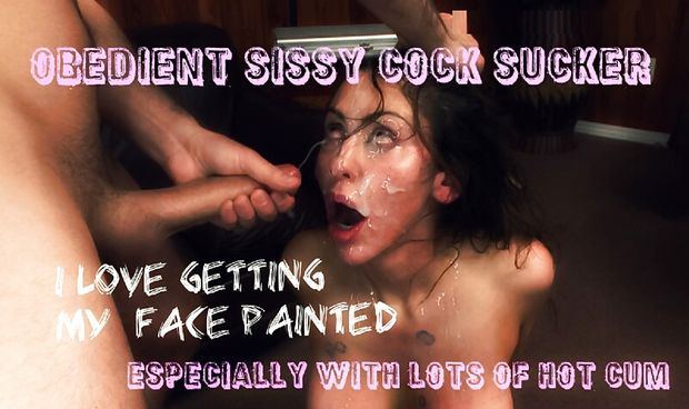 Obedient Brunette Cock Sucker Sissy Caption