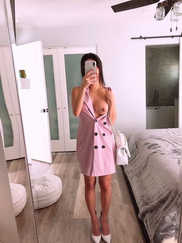 Cute Asian one boob