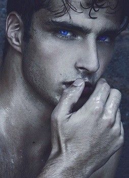 Hot guy with blue eyes