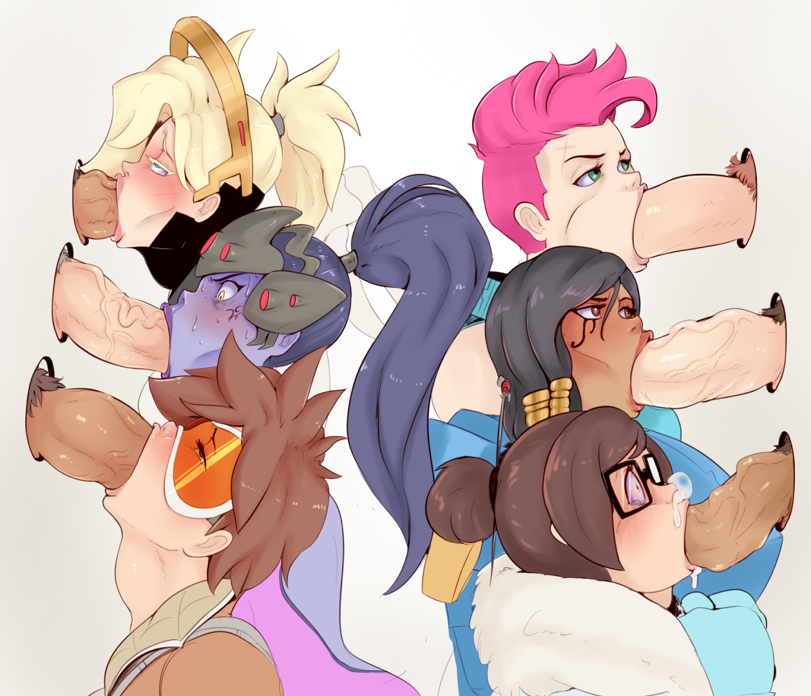 Mercy, Widowmaker, Tracer, Zarya, Pharah and Mei by Sundown | Overwatch