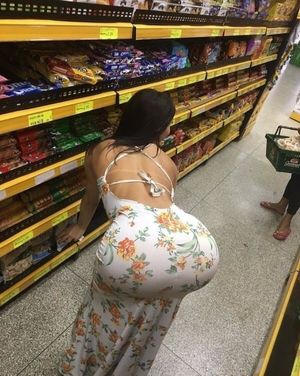 Big ass at the grocery store
