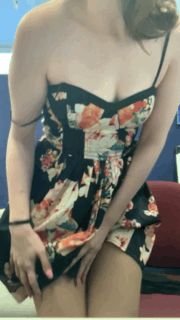 Skin pantyhose under dress