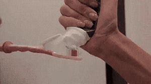 The toothbrush said "oral use only"