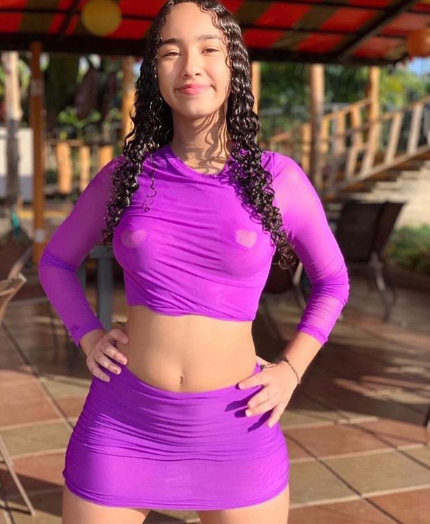 Latina teen with perky tits