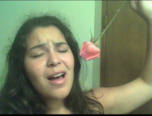 Wishing it was a cock giving facial