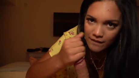 Alina Belle makes her man cum twice