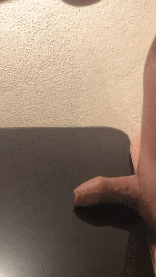 uncut penis gets hard
