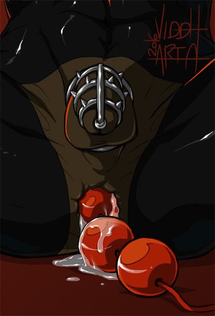 Spiked chastity and juicy anal beads