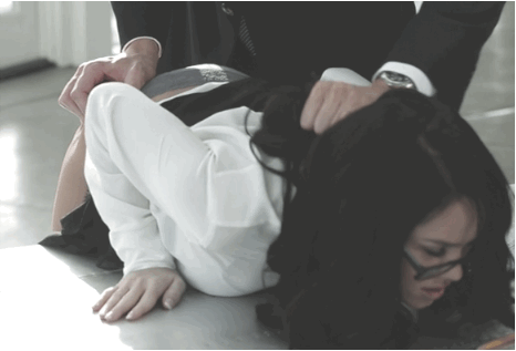 Getting taught a lesson from daddy
