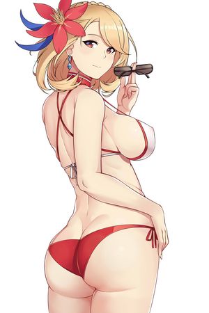 areola aslindsamure ass azur_lane bikini erect_nipples prince_of_wales_(azur_lane) see_through swimsuits