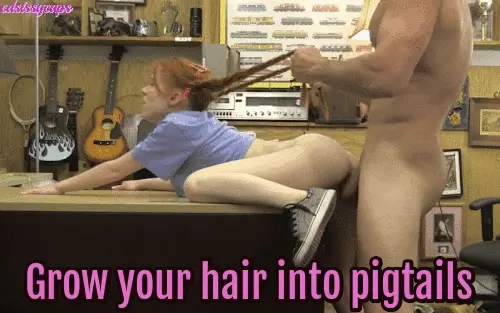Sissy pigtails