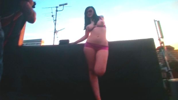 german Amateur Model busty topless pink panty *roentgen01*