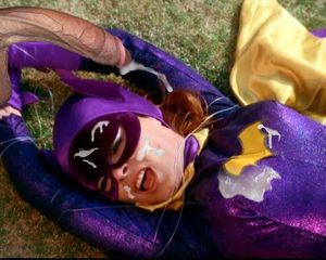 Batgirl gets tied up and cummed on