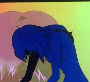 Orgasm by this anime beauty