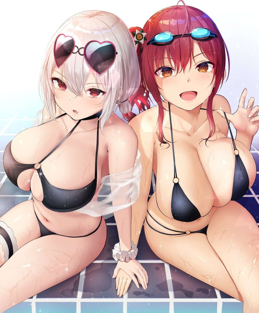 sirius, sirius, zara, and zara (azur lane) drawn by oekakizuki