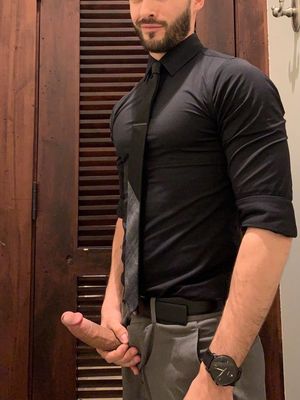 Big cock trough pants