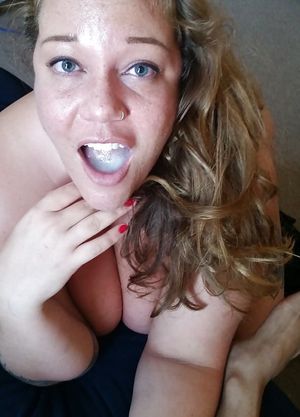 Pig with mouth full of cum