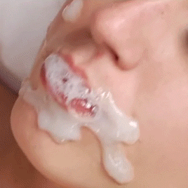 Is this what you want. I leave it on my face and lips and just play with your cum?