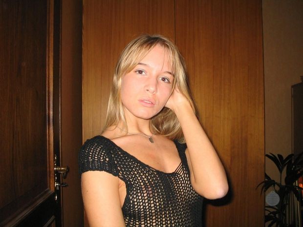 Blonde, see-through tits