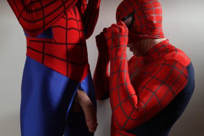 Spiderman going down on his clone's big dick