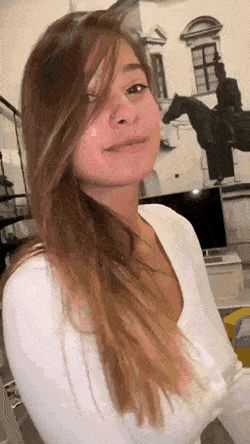 Busty babe flashing for you