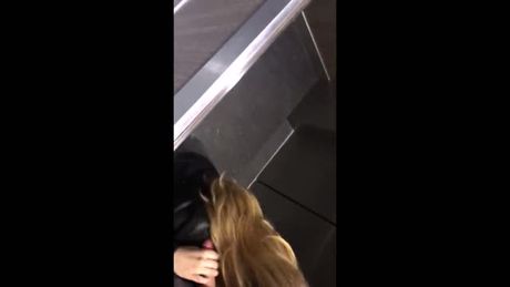 Kittykashew suck in elevator