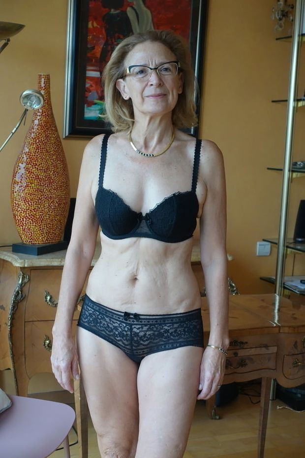 Sexy older in bra and panties