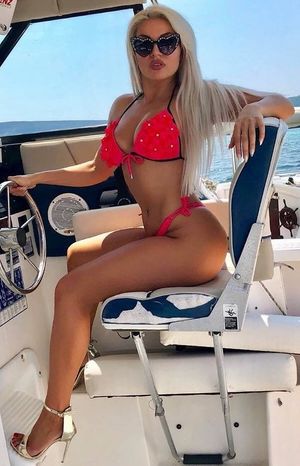 Blonde Bikini Bimbo on Boat