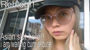 Hot Asian slut waiting for cum tribute