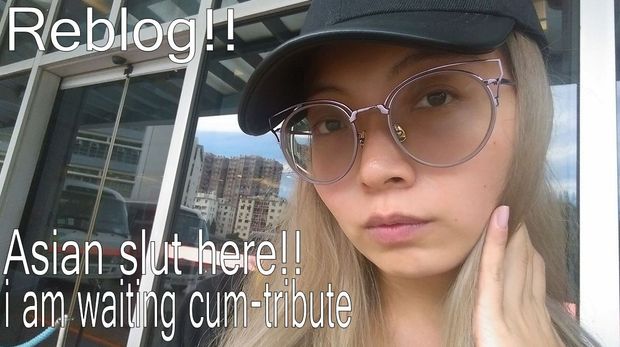 Hot Asian slut waiting for cum tribute