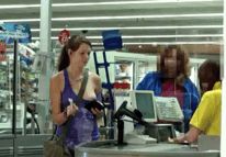 She has to know her boob is out....