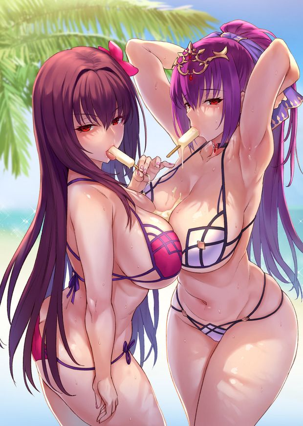Busty hentai beach babes