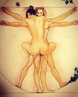 Leonardos Kanon in sexy art style