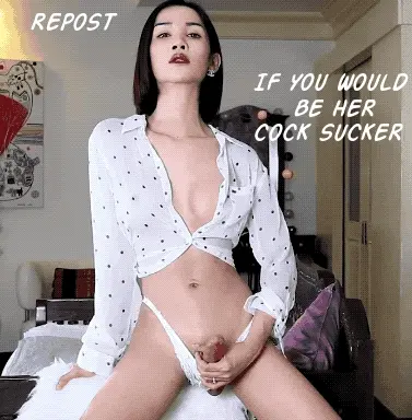 hot shemale masturbating : Repin if you would be her cock sucker