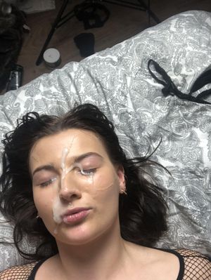 Brunette gets drenched