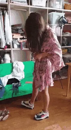 Liya Silver getting ready