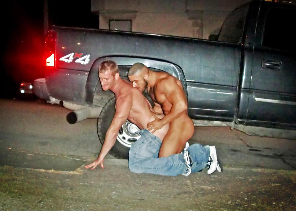 behind the truck