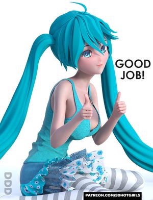 Cute anime chick giving you the thumbs up.