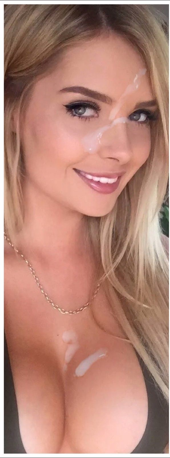 Sexy blonde facial