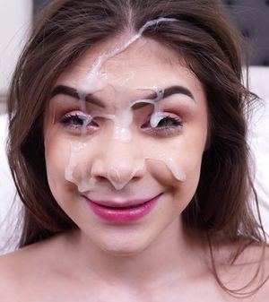 MILF wearing a thick load of cum on her face