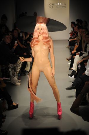 Charlie Le Mindu nude runaway show 2010