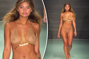 Sofia Jamora flashes nipples in see-through bikini at Miami Swim Week 2018
