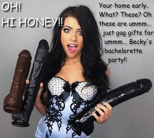 Cuckold to a dildo