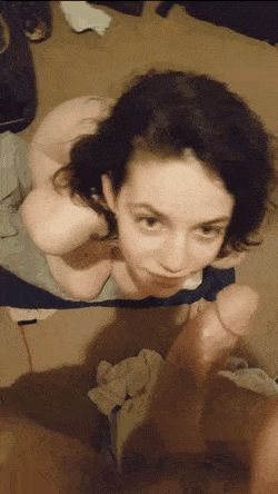 Blowjob from a teen slut