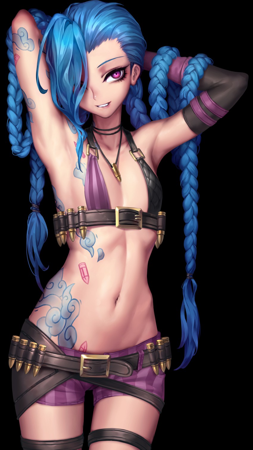 jinx (league of legends) drawn by oopartz_yang